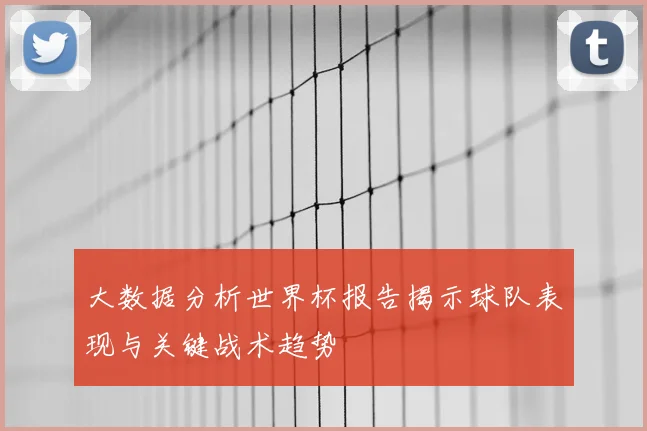 大数据分析世界杯报告揭示球队表现与关键战术趋势
